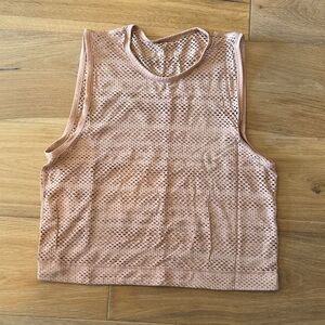 lululemon athletica Mesh Tank Top in Light Pink
